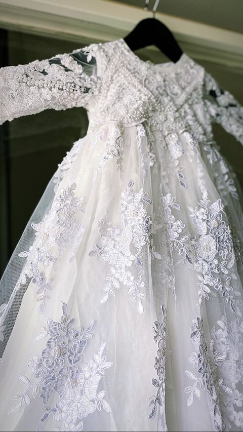 luxury christening dresses Luxury Baby Girl Baptism Dress with Lace Bonnet