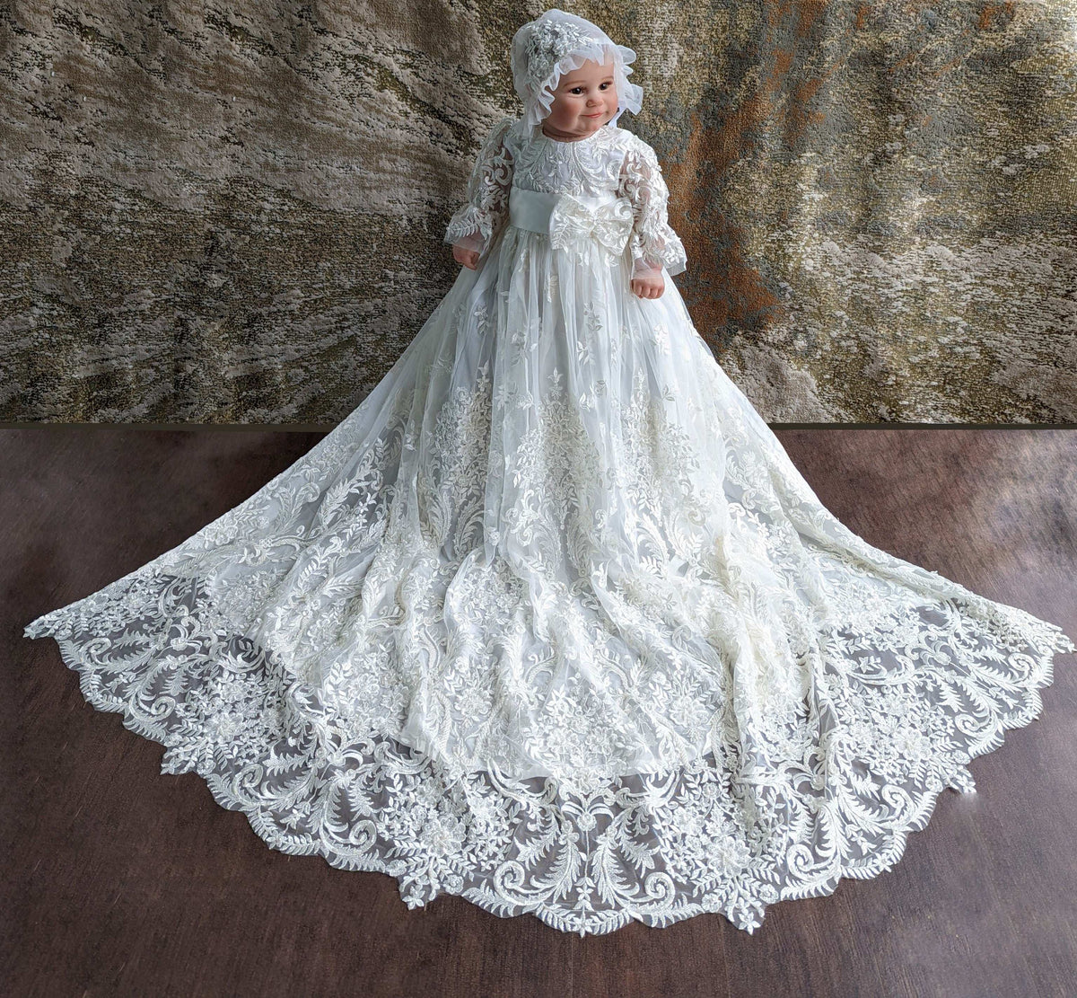 Deborah Christening Gown Heirloom Baptism Outfit 12-18 months Deborah Christening Gown Heirloom Baptism Outfit 12-18 months