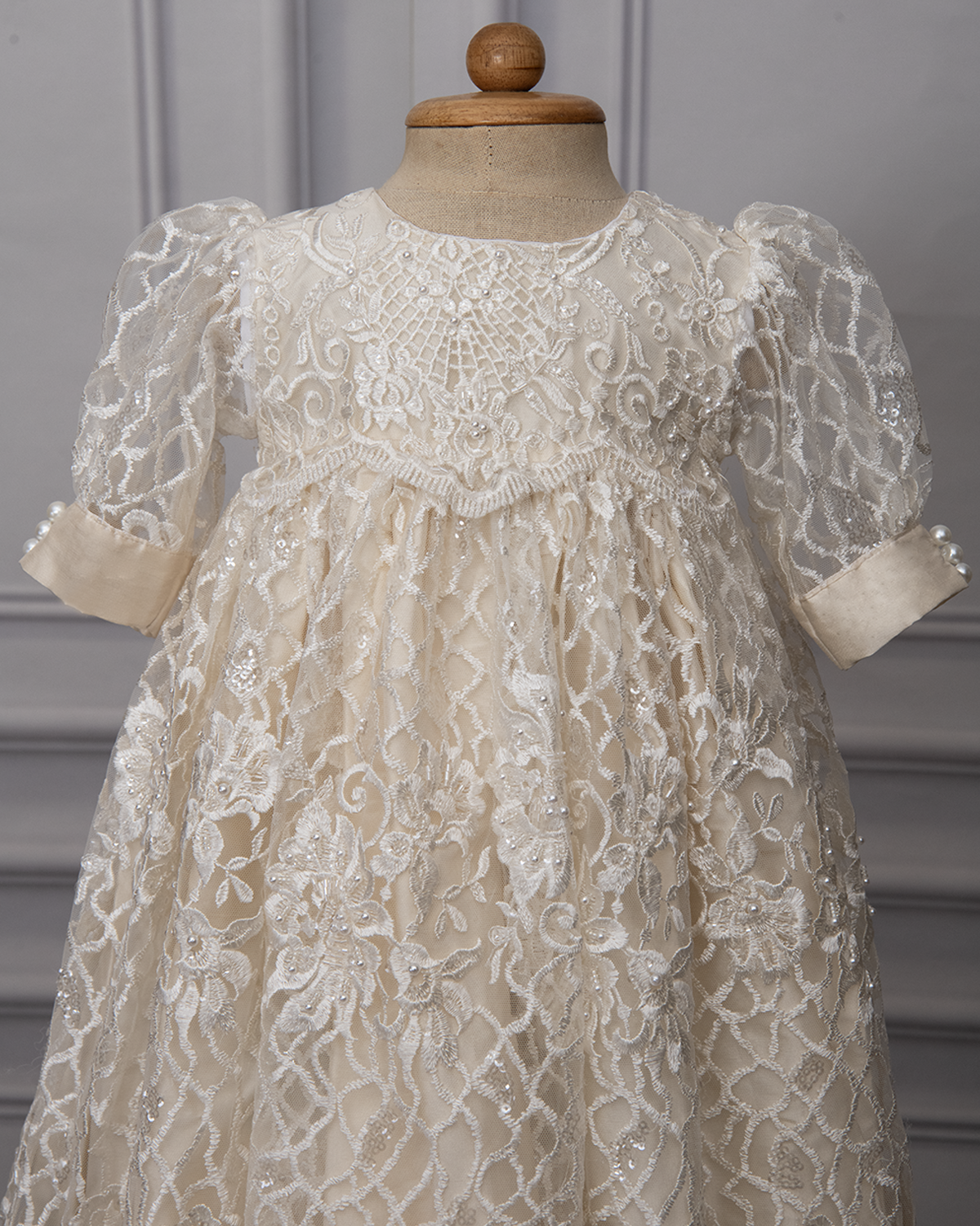 baby girl christening dress Madison Baptism Gown, Elegant & Handmade christening gown USA 12-18 months