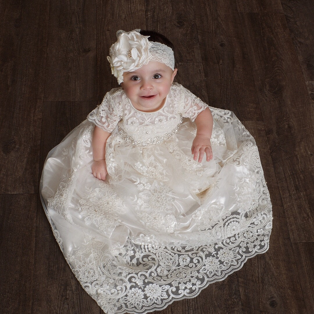 Christening gown for baby girl - CM98