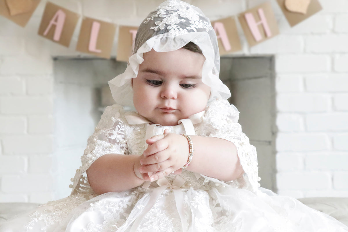 White Lace Baptism Dress Handmade christening gown USA/Australia 4T White Lace Baptism Dress Handmade christening gown USA/Australia 4T