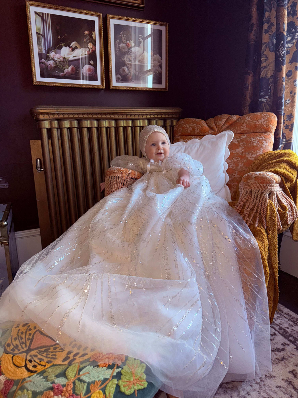 Principessa Gown Luxury Baby Girl Christening Dress 3T Principessa Gown Luxury Baby Girl Christening Dress 3T
